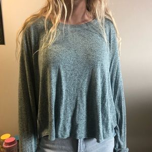 Soft, blue long sleeved top